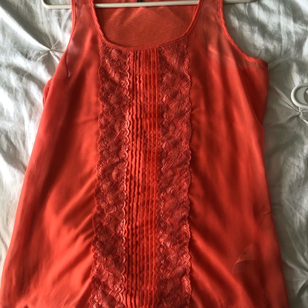 Peach orange blouse